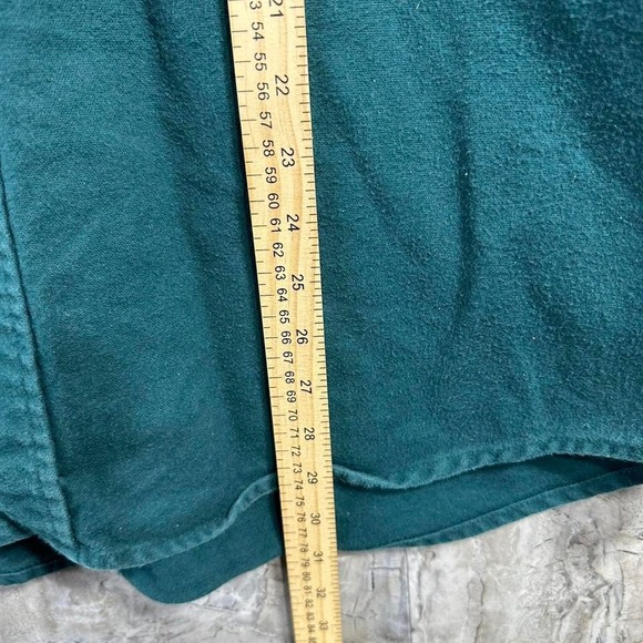 Vintage Woolrich Expedition Chamois Thick Cotton Button Up Shirt Green Mens 2XL - Picture 6 of 7